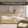 Homestyle4u Tagesbett Ausziehbett 90x200 cm Natur Holzbett Produktbild-Vorschau 8