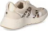 A side view of a beige sneaker with leopard print accents. Produktbild-Vorschau