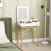 HOMCOM Coiffeuse avec miroir table de maquillage style Voir les images du produit 8