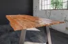 Essgruppe 220 cm Mango naturfarben A-Gestell silber mit 6 Produktbild-Vorschau 4