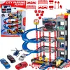 MalPlay Parkplatz Parkhaus mit 4 Spielzeugautos und Produktbild-Vorschau 1