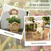 Mädchen Mit Blumentopf Wetterbeständige Gartenfigur, Produktbild-Vorschau 4