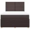 Boxspringbett mit Matratze Dunkelbraun 140x200 cm Stoff Produktbild-Vorschau 4