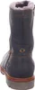 A rear view of a brown leather boot with a fur lining. Produktbild-Vorschau