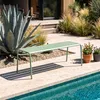 Banc de jardin en acier vert sauge - Oviala Palavas Voir les images du produit 2