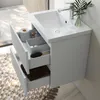 Waschtisch mit Unterschrank 50cm BOKAV Badmöbel Set Weiß Produktbild-Vorschau 3
