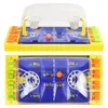 A collage of two images showing a tabletop finger basketball game from different angles. Produktbild-Vorschau