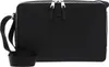 A black Lacoste bodybag is shown against a white background. Voir les images du produit