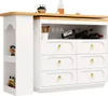 Bartisch ausziehbar 138-203cm, 360° drehbarer Stehtisch mit Produktbild-Vorschau 15