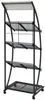 vidaXL Stojan na časopisy 47 x 40 x 134 cm Černobílý A4 Náhled obrázku produktu 2