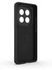 The back of a black phone case is shown against a white background. Produktbild-Vorschau