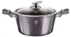 A single pot with a lid and handles, presented against a white background. Podgląd zdjęcia produktu
