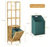 Armoire haute de salle de bain avec panier à linge en Voir les images du produit 2