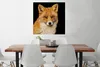MuchoWow® Poster Fuchs - Rot - Schwarz 75x75 cm - Wand Produktbild-Vorschau 2