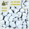 Kieselsteine Garten Zierkies Weiß 40-60 mm 25 kg Aquarium Produktbild-Vorschau 2