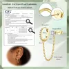 Adramata oorbellen, zilver 925, 14K verguld, met zirkonia, Productafbeelding-voorbeeld 4
