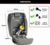 A key safe with dimensions and features indicated. Produktbild-Vorschau