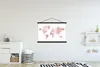 MuchoWow® Textilposter Weltkarte - Rosa - Kinder - Jungen - Produktbild-Vorschau 2