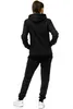 Damen Jogginganzug einfarbig 100% Baumwolle 586 Schwarz XXL Produktbild-Vorschau 4