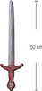 Ritter Schwert 50 cm lang in Metall-Optik aus Schaumstoff für Kinder Rollenspiel Kostüm-Zubehör Fasching Karneval Mottoparty Kinderfasching Kindergeburtstag Produktbild-Vorschau