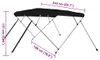 vidaXL Bimini-Top 4-Bow Black 243x180x137 cm Náhled obrázku produktu 8