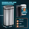 MONZANA® Mülleimer mit Sensor Küche 50L Edelstahl Automatik Produktbild-Vorschau 4