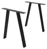 ML-Design Tischbeine Metall Schwarz 2er Set, Tischgestell Produktbild-Vorschau 1