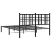 The Living Store Bettgestell mit Kopfteil Metall Schwarz Produktbild-Vorschau 7
