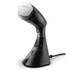 A black handheld garment steamer is shown against a white background. Náhľad obrázku produktu