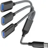 INF Redukce / rozbočovač USB-C na 3× USB Černá Náhled obrázku produktu 1