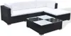 vidaXL set da giardino 5 pezzi con cuscini in poly rattan Anteprima dell’immagine prodotto 4