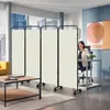 Izrielar Paravent na kolieskach 4-dielny Béžový 228x180 cm Náhľad obrázku produktu 7