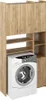 A washing machine cabinet with shelves and doors, designed to fit over a washing machine. Náhled obrázku produktu