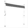 Svěrná markýza 400 cm balkon ochrana proti slunci šedá Náhled obrázku produktu 2