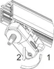 An illustration showing how to attach a multiadapter to a 3-phase track lighting system. Produktbild-Vorschau