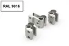 Several metal hinge components are arranged on a white background. Produktbild-Vorschau