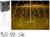 A product image showing a box with a diagram of a light curtain, a separate image of the light curtain, and a nighttime outdoor scene of the light curtain installed around a pole. Náhled obrázku produktu