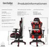 tectake® Racing Gaming Stuhl Twink ergonomische Form, mit Produktbild-Vorschau 6