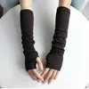 Damenmode Gestrickte Arm Fingerlose Lange Fissen Handgelenk Produktbild-Vorschau 10