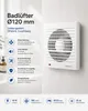 Braytron Badlüfter Ø120 mm Wandlüfter WC Küche Ventilator Produktbild-Vorschau 8