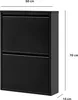 gowoll Schuhschrank Schmal Schuhregal Metall Hoch Produktbild-Vorschau 2