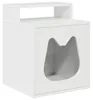 vidaXL Maison pour chat, blanc brillant, 42,5 x 40 x 53,5 Voir les images du produit 1
