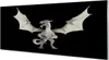 Glasbilder 125x50 Wandkunst Weißer Drache Produktbild-Vorschau 1