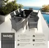 Salon de jardin 8 places avec housse de protection - gris Voir les images du produit 2