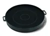 A round, black carbon filter with concentric circles on its surface, placed on a white background. Produktbild-Vorschau