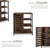 Buffet 71x32x82cm - Bois foncé industriel, rustique, Voir les images du produit 3