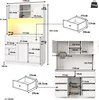 Flieks hoge kast met LED-verlichting, keukenkast met 8 Productafbeelding-voorbeeld 5