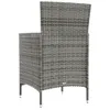 vidaXL Gartenstühle mit Kissen 4 Stk. Poly Rattan Grau Produktbild-Vorschau 4