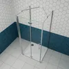 90x90cm 185cm U-Duschkabine 6mm ESG Nano Glastür 6mm ESG Produktbild-Vorschau 2