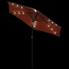 Sonnenschirm mit LED und Stahlmast Terracotta 225x225x212 Produktbild-Vorschau 8